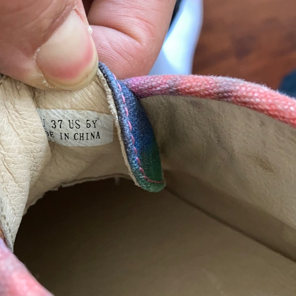 Akid Tie Dye moc canvas lace sneakers kids size 5 - Picture 9 of 16